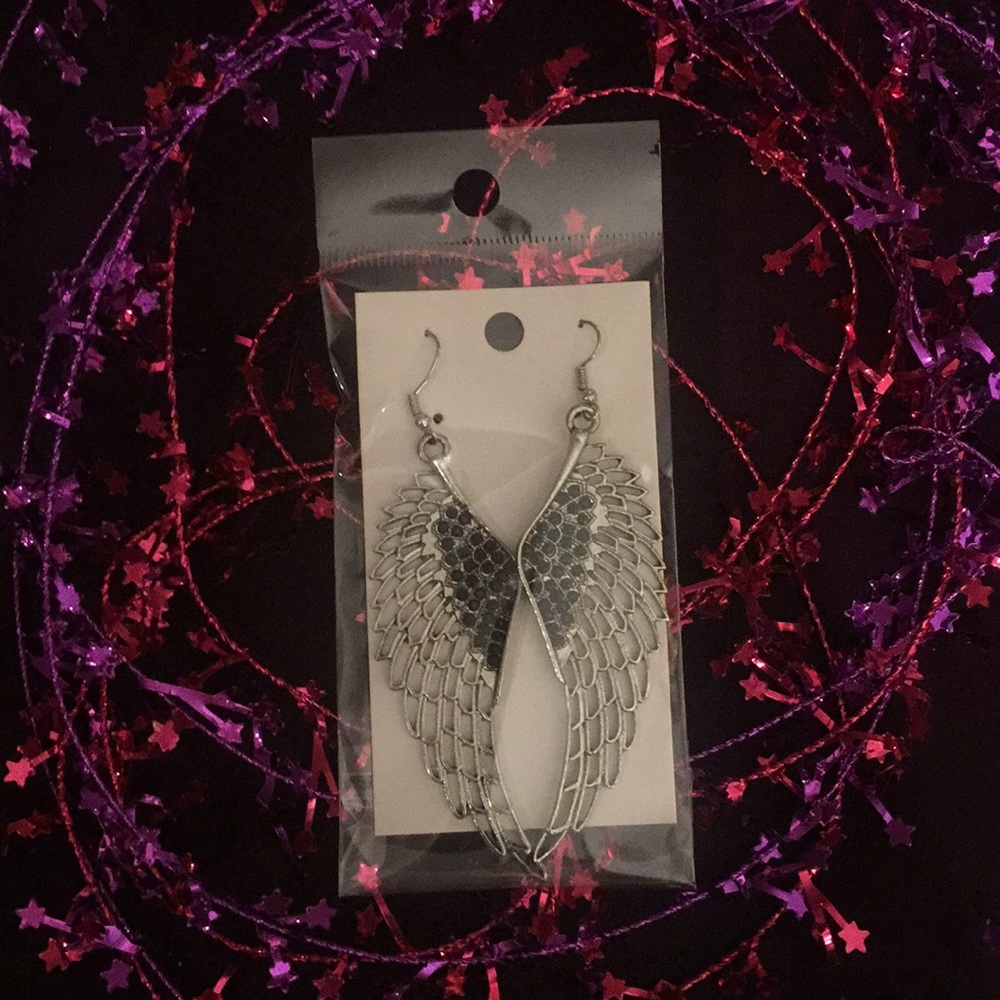Angel wing earrings